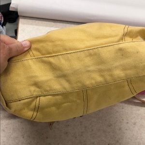 Yellow denim Handbag